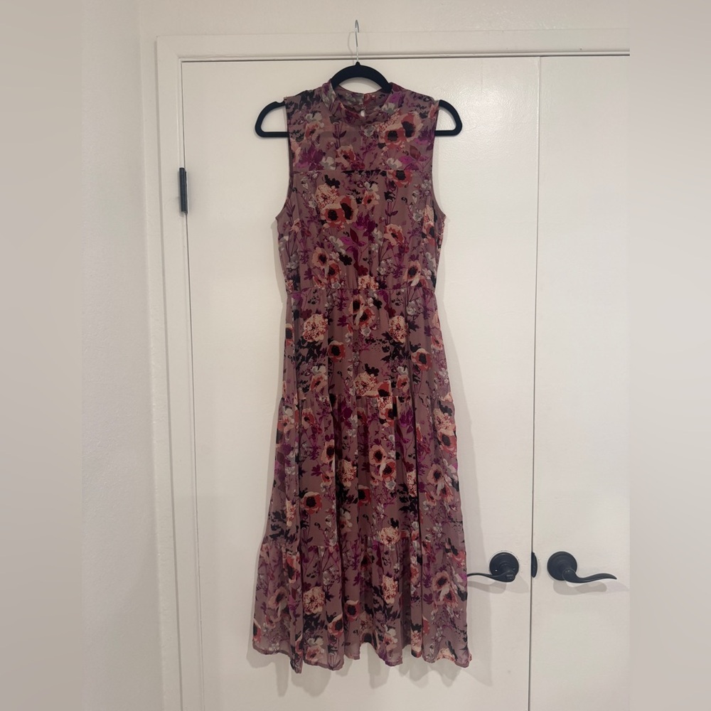 Lulus Floral Sleeveless Midi Dress Size Small